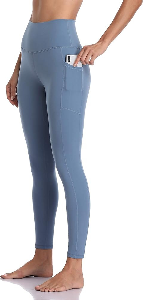 Colorfulkoala Women's High Waisted Yoga Pants 7/8 Length Leggings with Pockets (S, Army Green Cam... | Amazon (US)