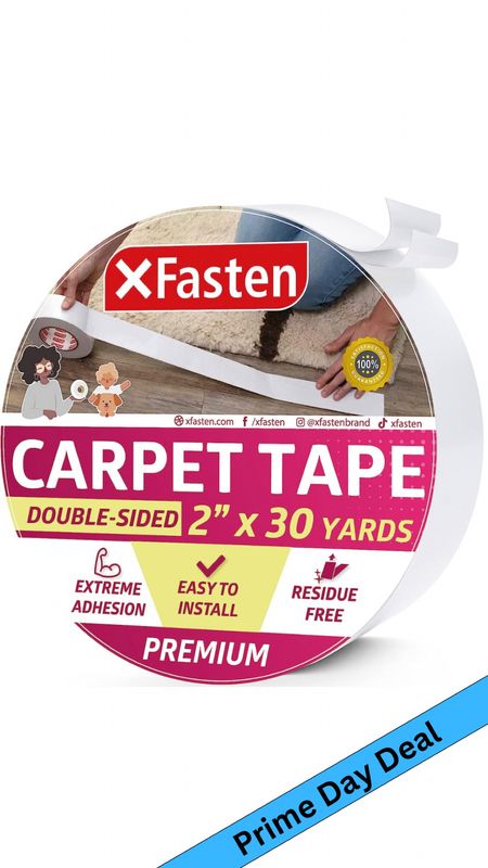 Prime Day Deal: I use this carpet tape on all of our rugs & they never budge!

#LTKhome #LTKxPrimeDay #LTKsalealert
