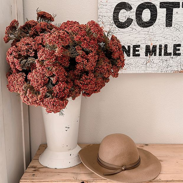 Faux Fall Queen Anne Lace Bush Set of 2 | Antique Farm House