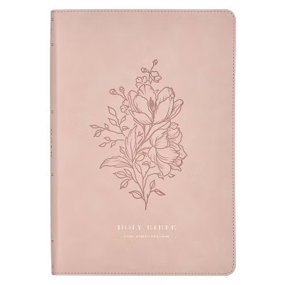 KJV Bible Thinline LP Faux Leather Trust, Pink - (Leather Bound) | Target