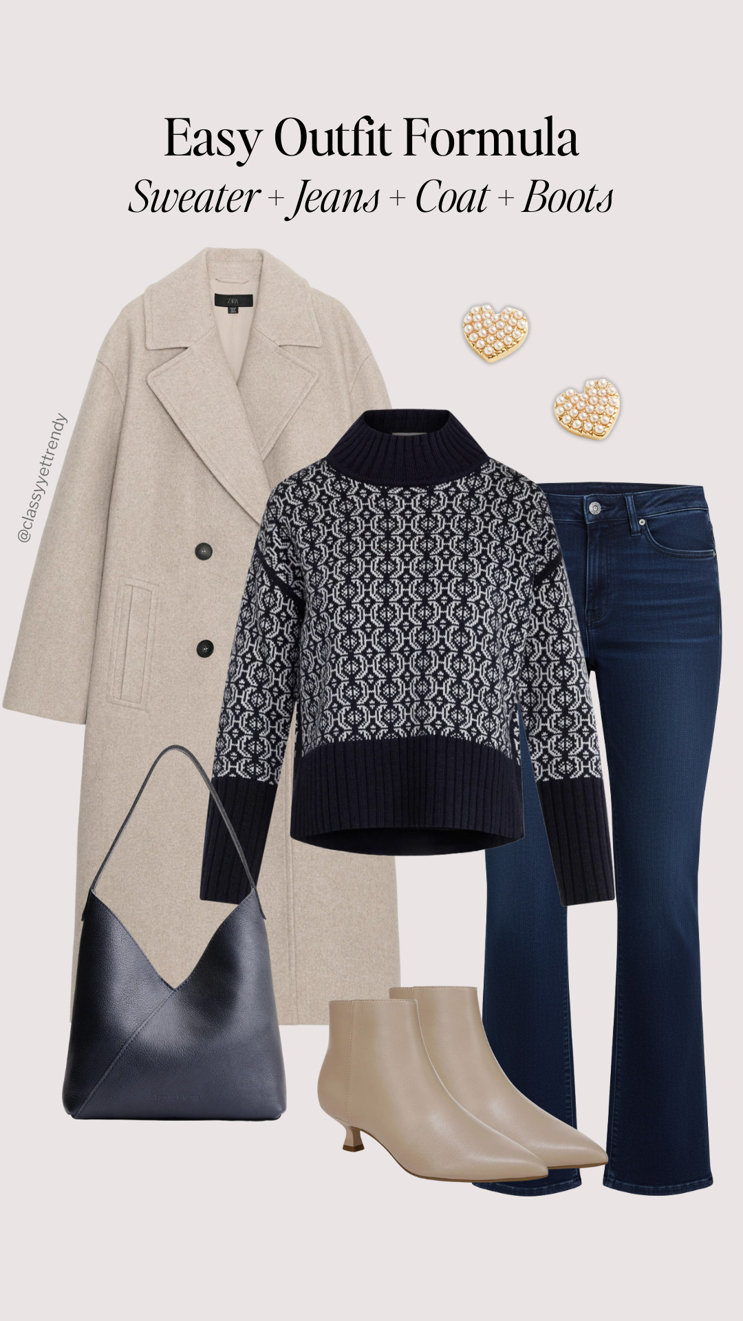 6 outfits using the Easy Outfit Formula: Sweater + Coat + Jeans + Boots  ✔️ Use this outfit formula to get dressed quickly 👏  Build your outfits effortlessly so you can get ready and head out the door in no time! 

how to style, winter outfit, elevated casual outfit, workwear, smart casual

#stylehacks #stylingtips #howtostyle #outfitreel #founditonamazon  

 