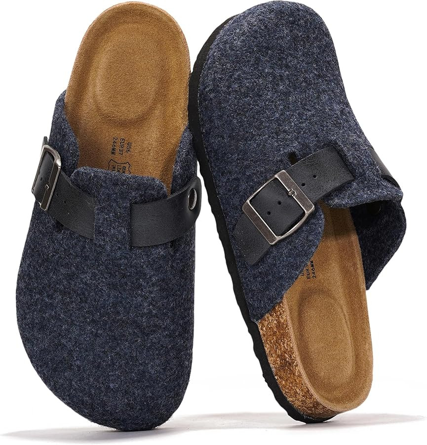 Project Cloud 100% Genuine Leather Footbed Clogs for Women - Memory Foam Arch Support Slippers fo... | Amazon (US)