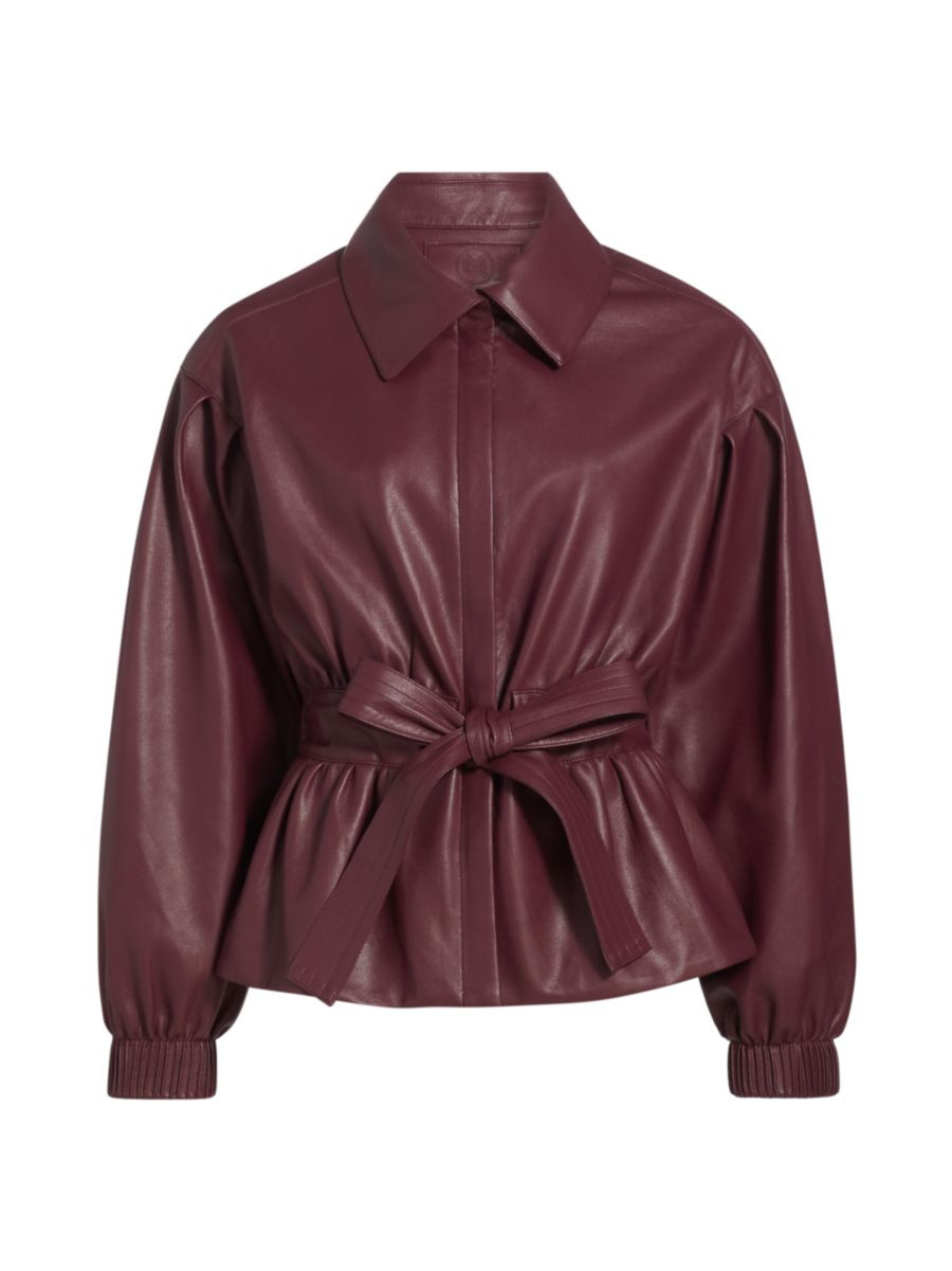 Chazz Peplum Faux Leather Jacket | Saks Fifth Avenue