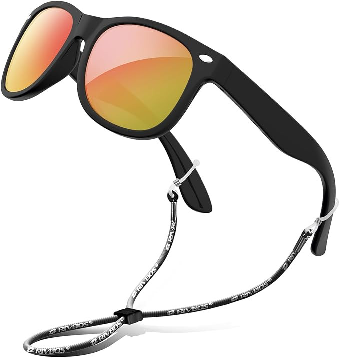 RIVBOS Kids Sunglasses Polarized UV Protection Flexible Rubber Glasses Shades with Strap for Boys... | Amazon (US)