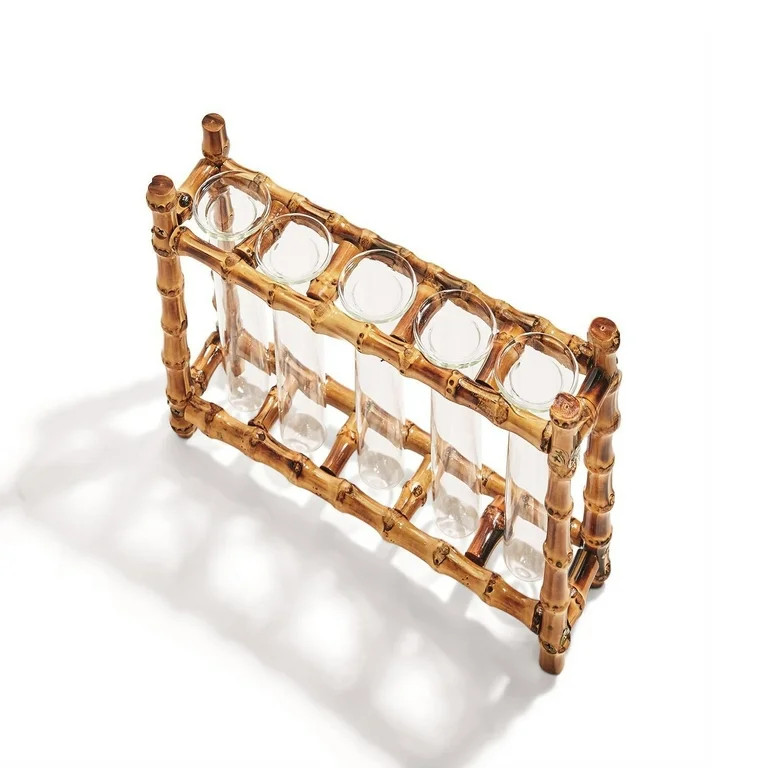 WTR006 Natural Bamboo Vase Includes 5 Glass Tubes | Walmart (US)