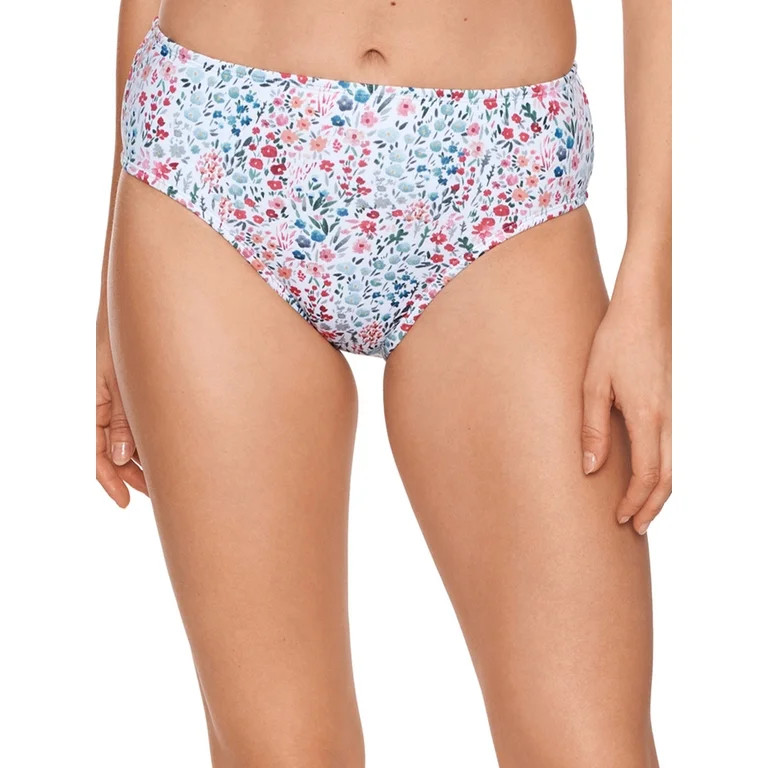Time and Tru Women’s Paradise Garden Mid Rise Bottom Swimsuit | Walmart (US)