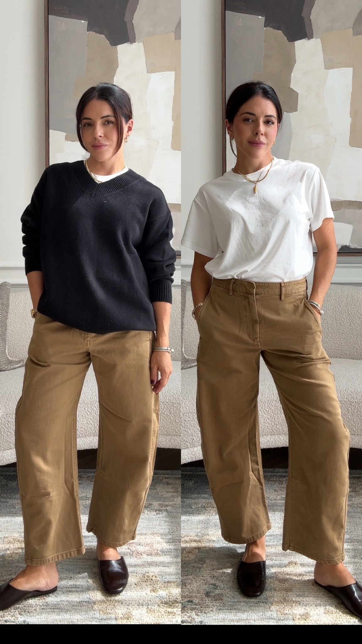 Wearing small petite in the white tee and sweater and size 2 petite in the barrel pants 

#LTKpetite #LTKsale #LTKcanada