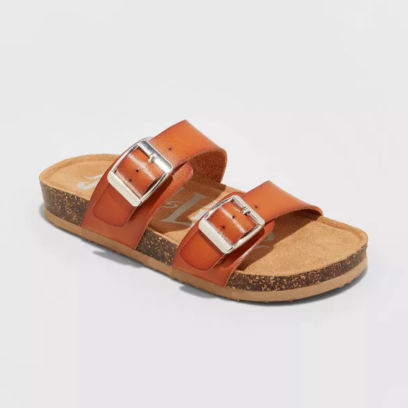 Girls' Mad Love Scarlett Footbed Sandals - Cognac | Target
