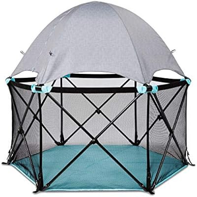 Summer Pop ‘n Play Deluxe Ultimate Playard, Aqua Splash – Full Coverage Indoor/Outdoor Play P... | Amazon (US)