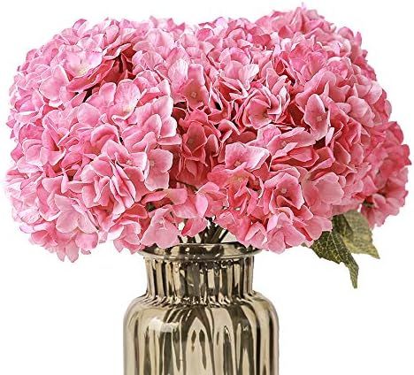 Kimura's Cabin Fake Flowers Vintage Artificial Silk Hydrangea Flowers Bouquets 5 Heads for Home T... | Amazon (US)