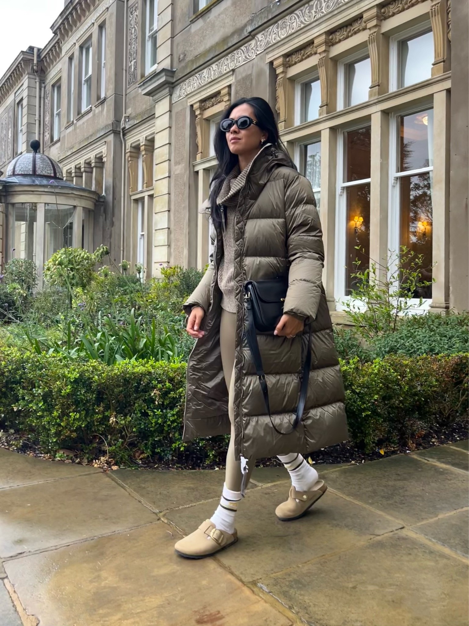 Varley puffer coat size M
Varley leggings XS
Varley knit size M
Isabel Marant socks 
Birkenstocks bostons 

Use my code DEBBIEOCT on Farfetch 