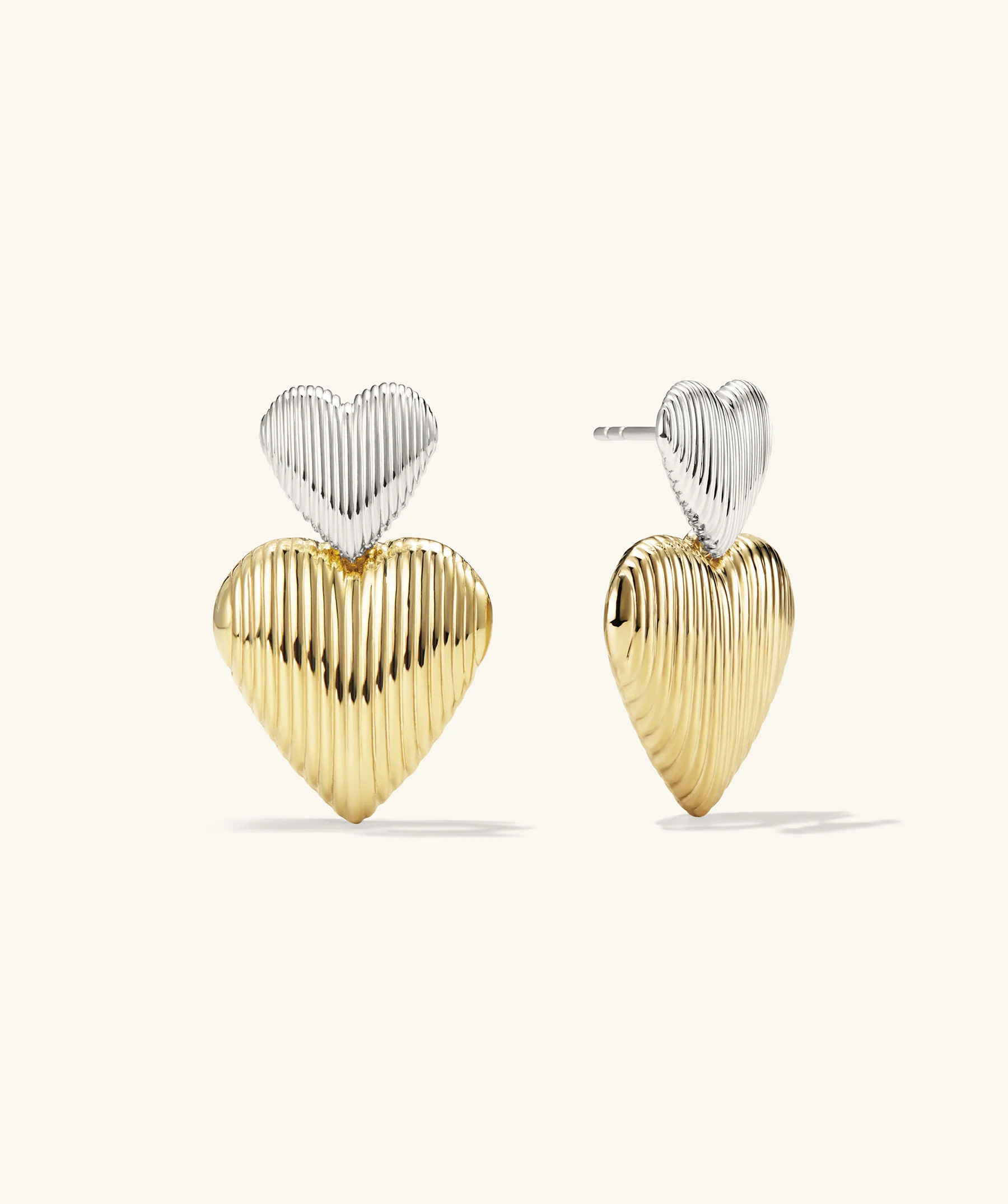 Big Puffy Heart Drop Earrings | Mejuri Fine Crew