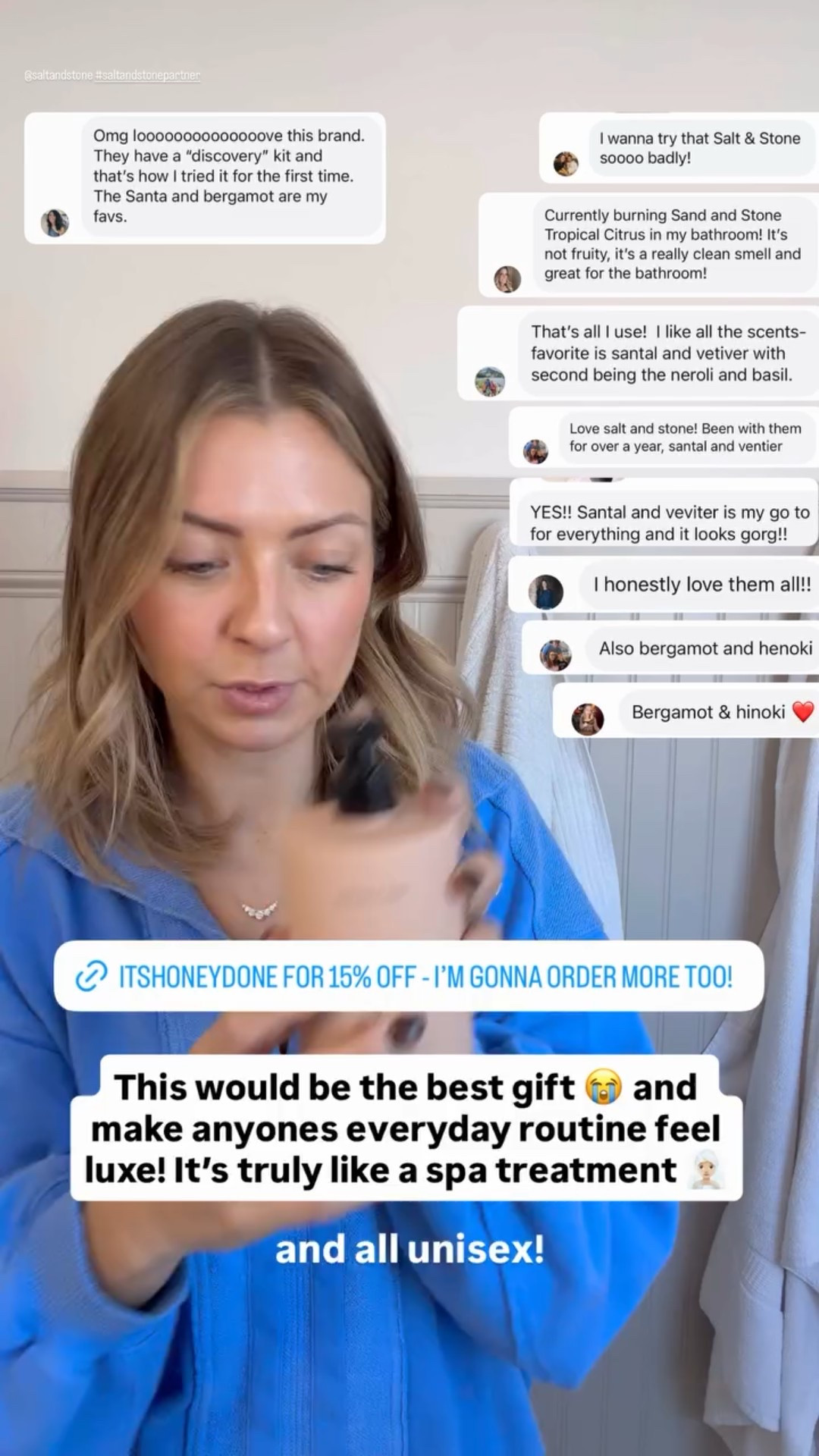 @saltandstone #saltandstonepartner  This would be the best gift 😭 and make anyones everyday routine feel luxe! It’s truly like a spa treatment 🧖🏼‍♀️ and all unisex!