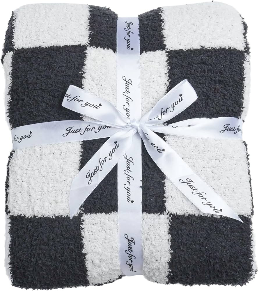 Ultra Soft Checkered Blanket Cozy Buffalo Check Throw Fluffy Knitted Reversible Throw Blanket Lig... | Amazon (US)