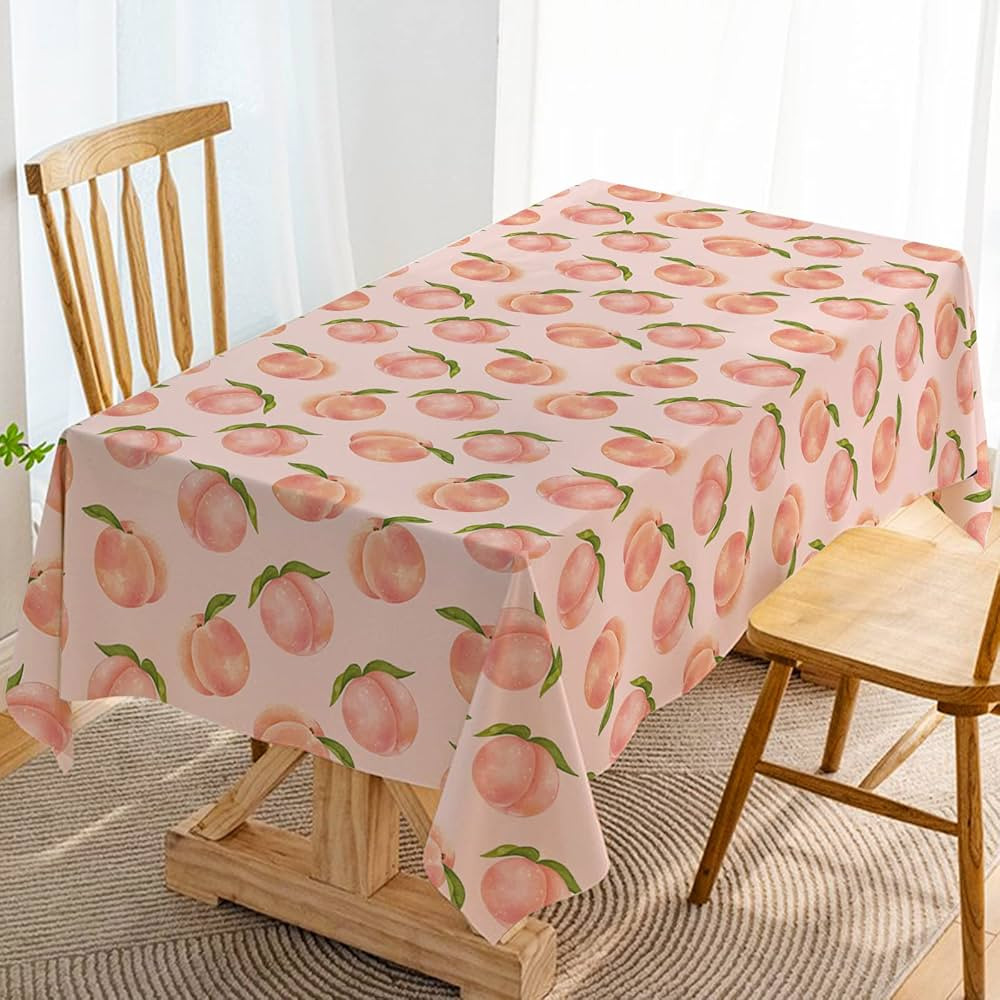 Hafangry Peach Fruit Tablecloth Summer Sweet As A Peach Girl Birthday Party Decoration Seasonal C... | Amazon (US)