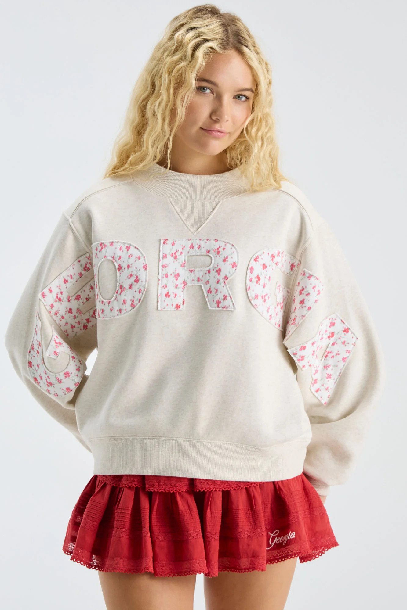 Fanatics x LoveShackFancy Mockneck Crew | LoveShackFancy