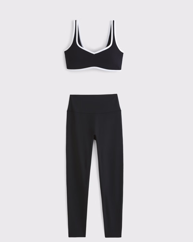 Abercrombie & Fitch Women's YPB studioFLEX Sports Bra & Legging Set in Black - Size XXS | Abercrombie & Fitch (US)