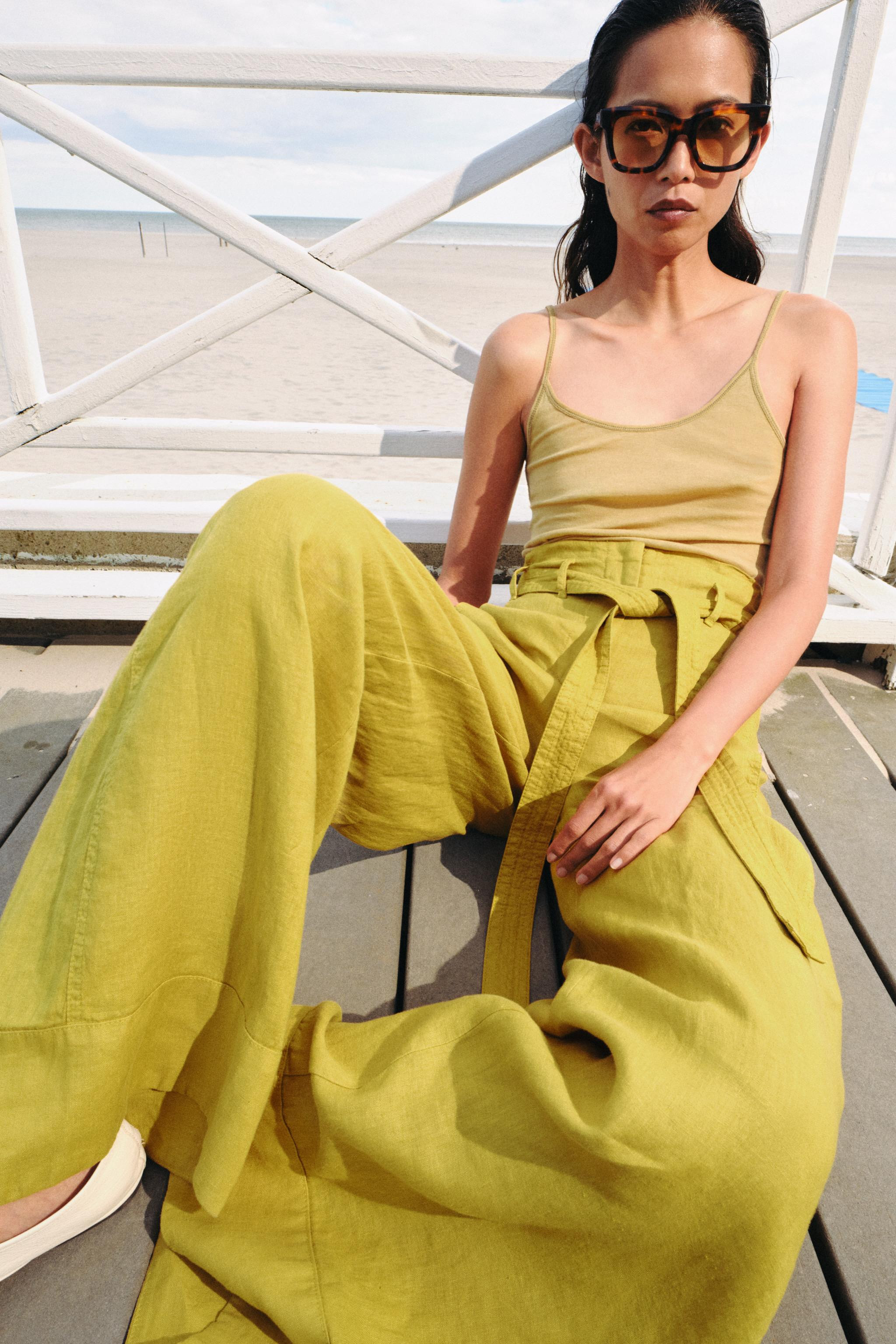 ZW COLLECTION 100% LINEN PANTS | Zara US