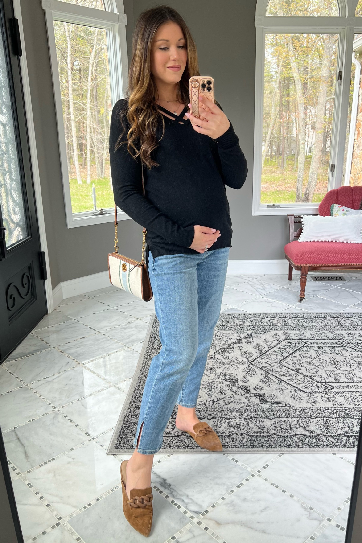 These are THE best maternity jeans for spring! The loose fit is trendy (and comfortable!) and the little slit at the bottom of the leg looks so cute with flats or sandals! 

Pregnancy ootd, maternity outfit idea, dress the bump, bump style, bump fashion, maternity fashion, maternity style, pregnancy style, pregnancy fashion, third trimester, second trimester, pregnancy jeans, best maternity jeans, old navy maternity, Gucci bag, spring sweater, waffle knit sweater, light sweater, neutrals, neutral outfit ideas, vanilla girl aesthetic, casual outfit ideas, casual maternity, everyday looks, Steve Madden mules, flats, suede shoes, neutral shoes, tan work shoes, tan mules, black sweater 

Follow my shop @heather_gal on the @shop.LTK app to shop this post and get my exclusive app-only content!

#liketkit 


#LTKbump #LTKFind #LTKitbag