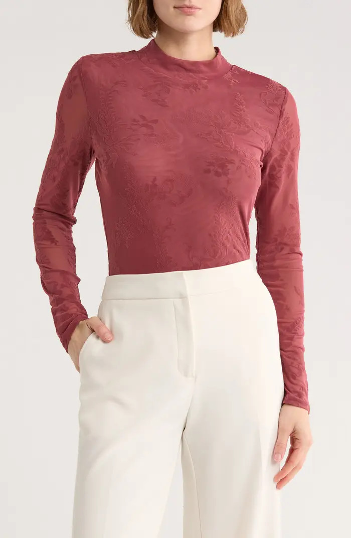 DR2 by Daniel Rainn Mesh Turtleneck Top | Nordstromrack | Nordstrom Rack