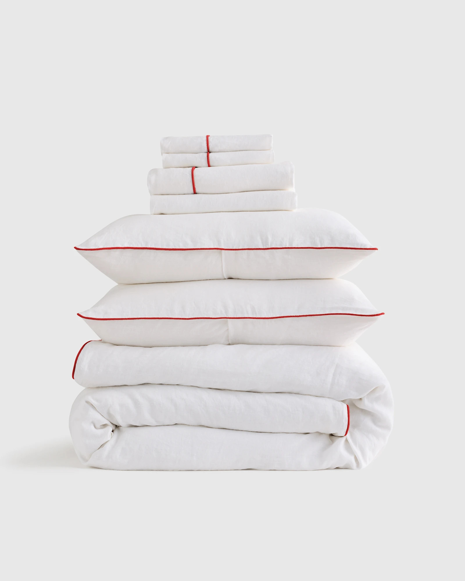 European Linen Piped Deluxe Bedding Bundle | Quince