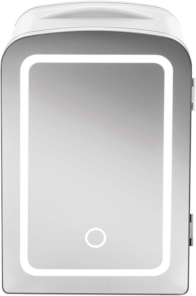 Amazon.com: Chefman Portable Mirrored Beauty Fridge With LED Lighting 4 Liter Mini Refrigerator, ... | Amazon (US)