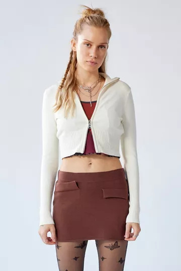 UO Everleigh Two-Way Zip-Up Cardigan | Urban Outfitters (US and RoW)