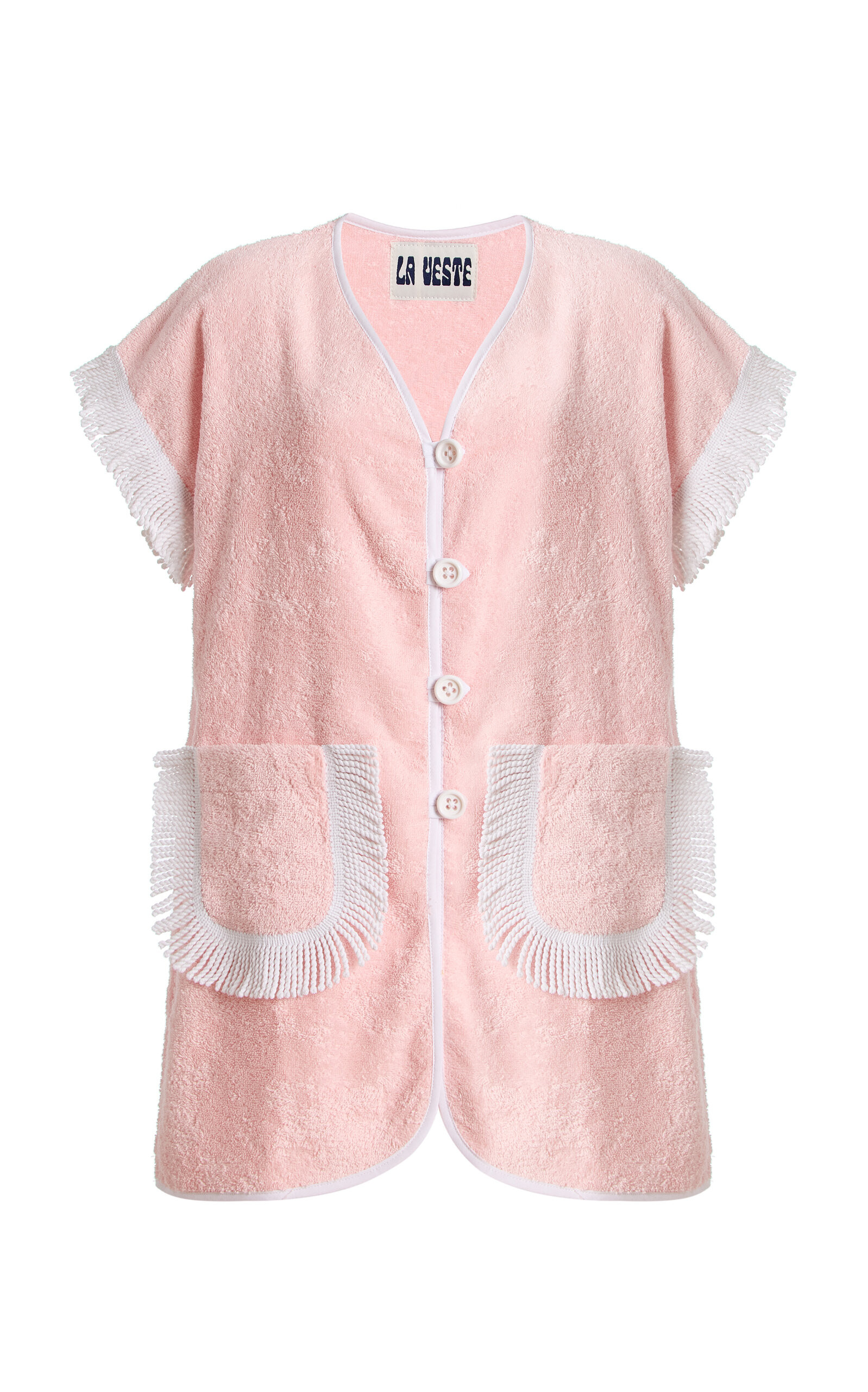 LA VESTE - Waves Cotton Mini Dress - Pink - M - Moda Operandi | Moda Operandi (Global)
