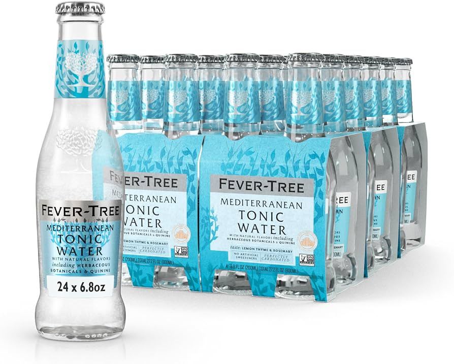 Fever-Tree Mediterranean Tonic Water – Premium Mixer for Cocktails and Mocktails, 6.8 fl oz Bot... | Amazon (US)