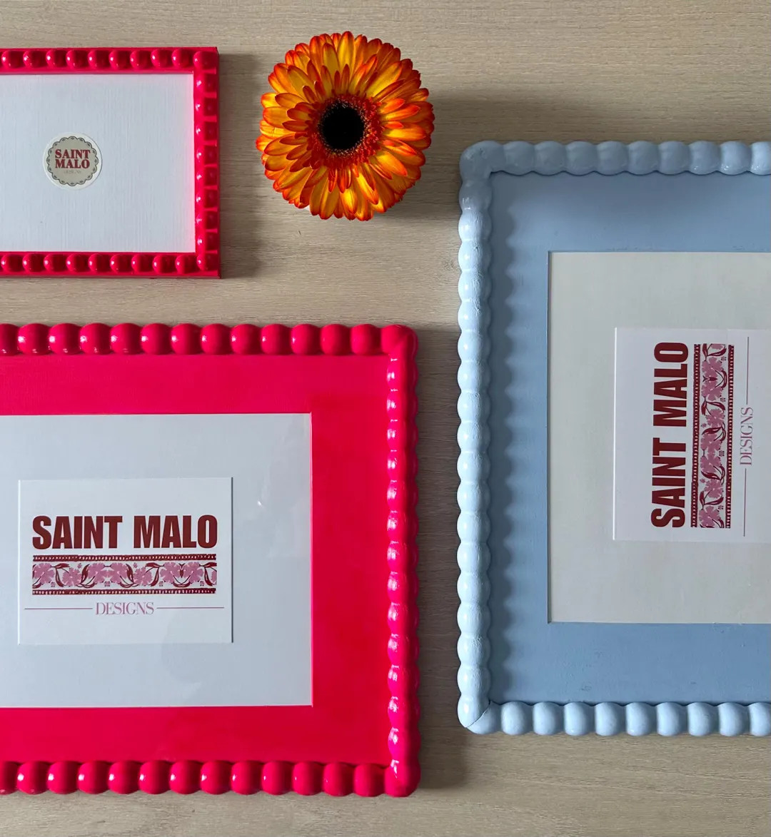 Custom Colorful Wooden Glossy Bobble Bobbin Hand Painted Frame and Mat - Etsy | Etsy (US)