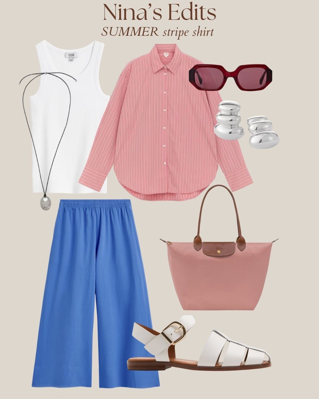 Pink stripe shirt outfit 

#LTKspring