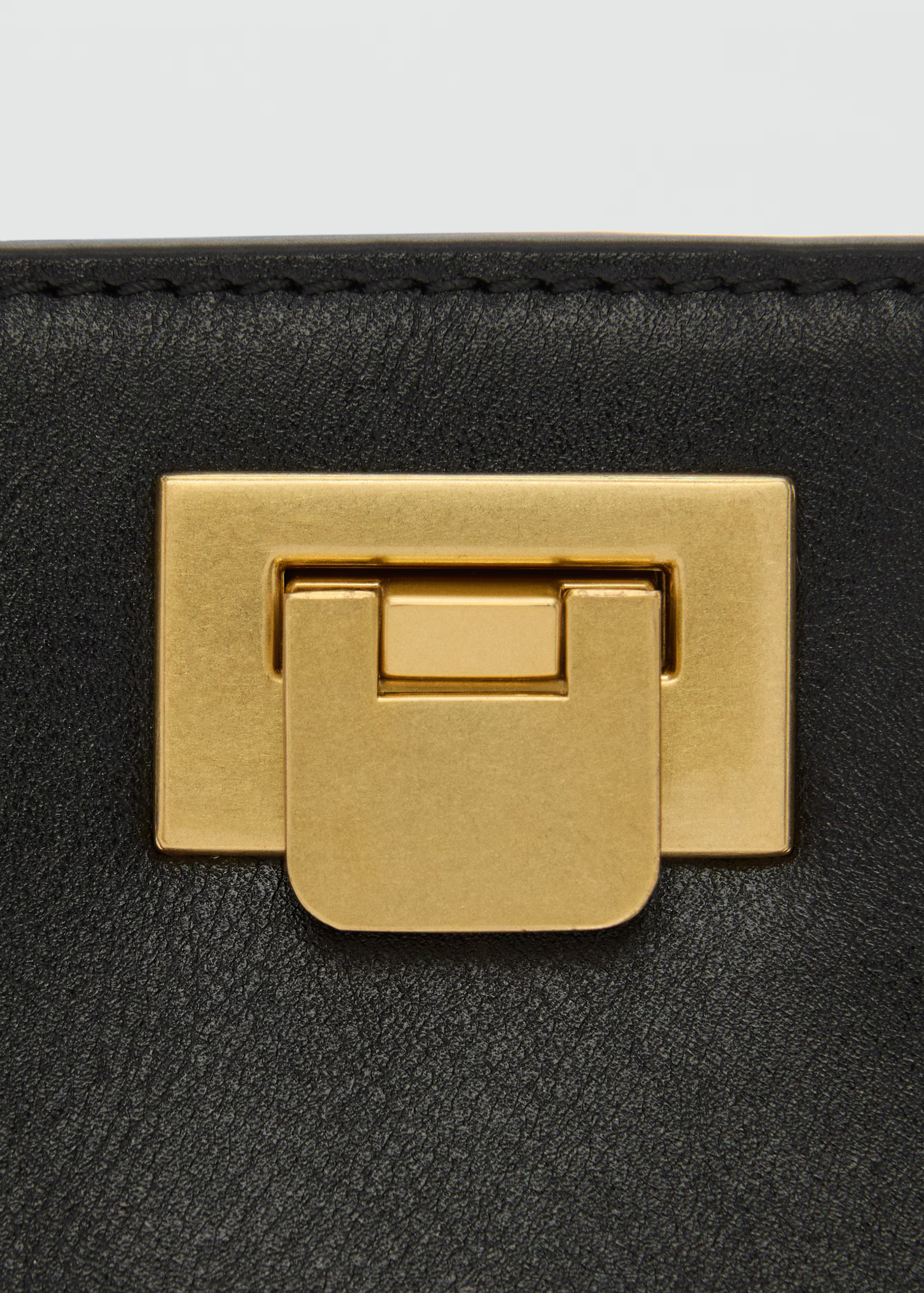 Metallic detail mini shopper bag - Woman | MANGO Canada | Mango Canada