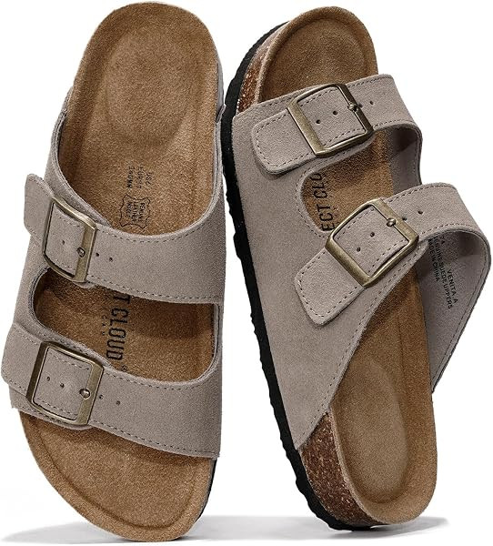 Project Cloud 100% Genuine Leather Womens Sandals Slides for Women (Venita) | Amazon (US)