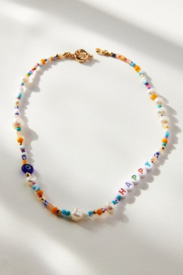 Happy Beaded Necklace | Anthropologie (US)