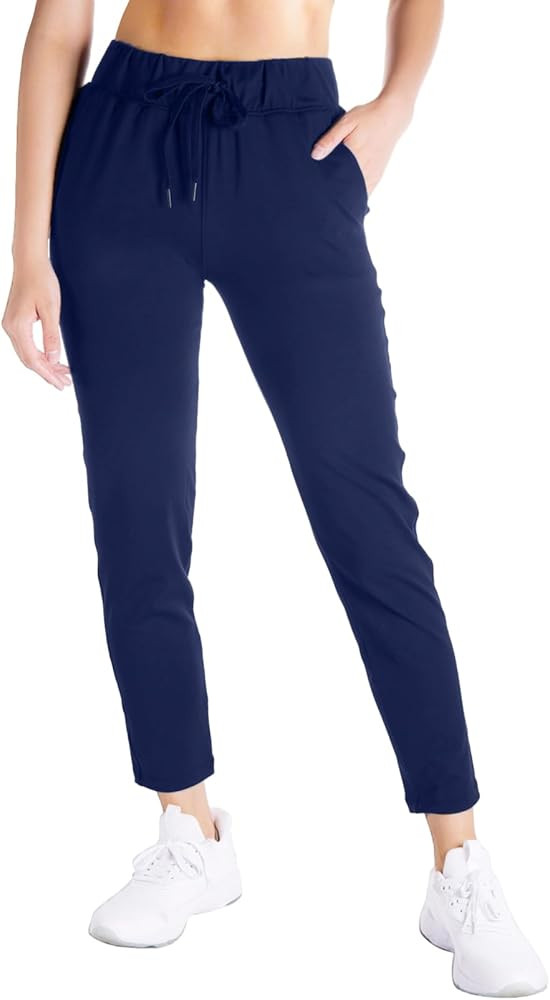 Yogipace Women's Petite/Regular/Tall 7/8 On The Go Pants, Drawstring Casual Lounge Joggers, Every... | Amazon (US)