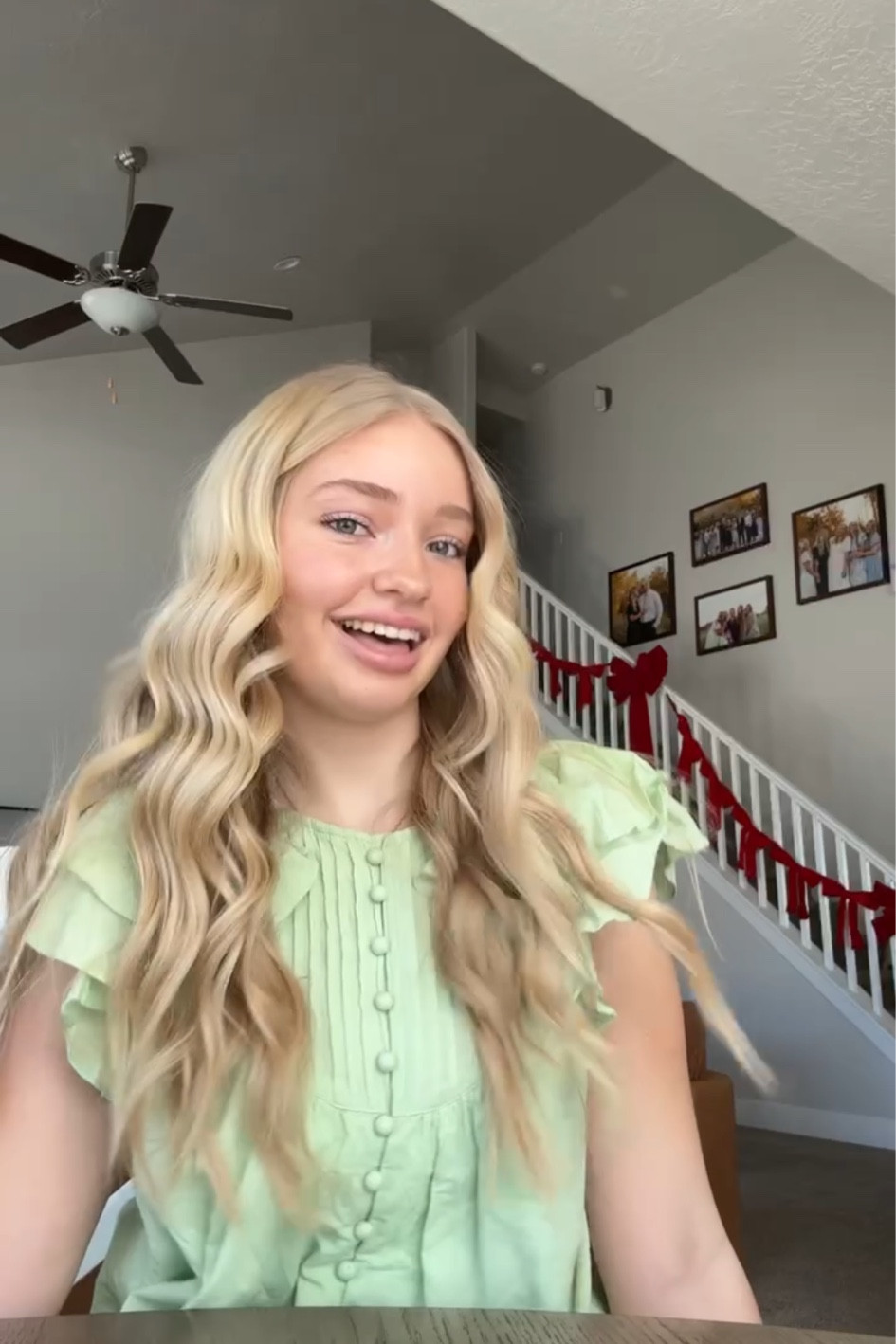 Cutie green frilly shirt (very mamma mia inspired)
