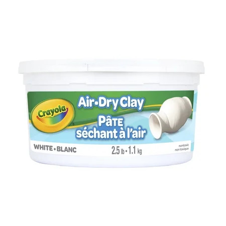 Crayola Air Dry Clay Bucket, 2.5 lbs White Clay, Classroom Essentials for Teachers, School Supplies, Crafts | Walmart (US)