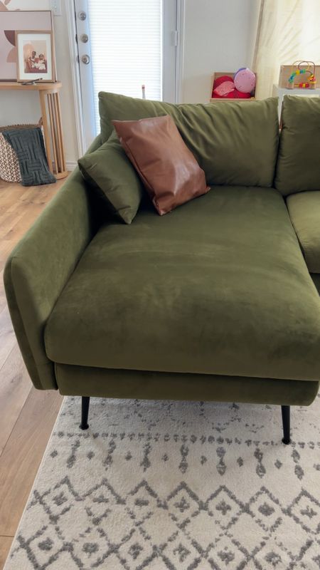 Green Velvet Sectional from Albany Park. It’s been perfect for our playroom had it for about a year now and still looks brand new love it. 

Sectional, Home Decor, Couch, Albany Park, Green Velvet, Boho Furniture, Boho Home, Playroom Ideas 

#LTKFind #LTKstyletip #LTKhome