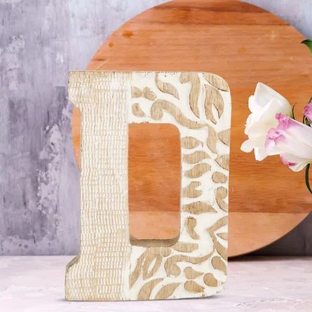 Pine Haven Decoriny Craved Hand Made White Distressed Decorative Letters | Handmade By Skilled Ar... | Wayfair Professional
