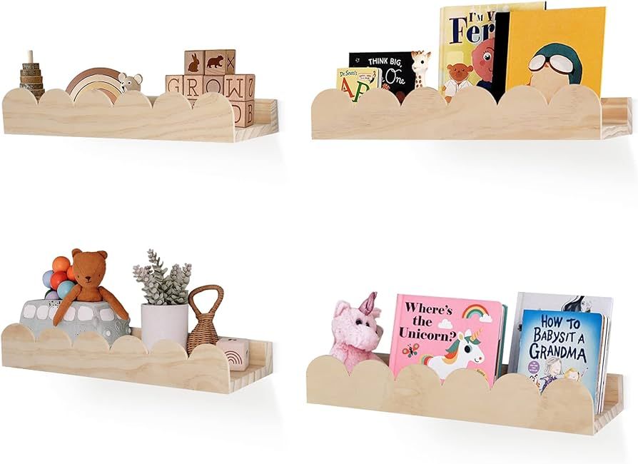 COMAX Nursery Floating Book Shelves Wall Bookshelf for Kids, Wall Book Shelf for Kids Room Bedroo... | Amazon (US)