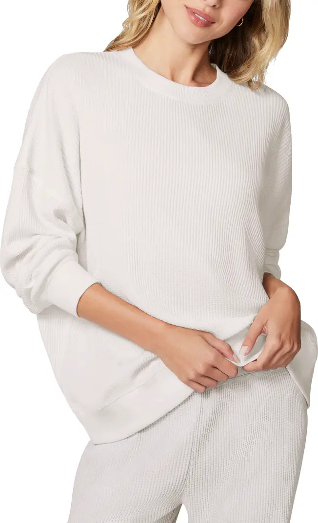Ovesize Crewneck Thermal Sweatshirt | Nordstrom