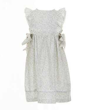 Edgehill Collection Little Girls Gingham Side-Tie Sleeveless Floral Dress | Dillard's | Dillard's