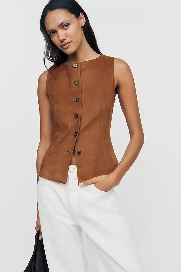 WAYF Boat-Neck Vest | Anthropologie (US)