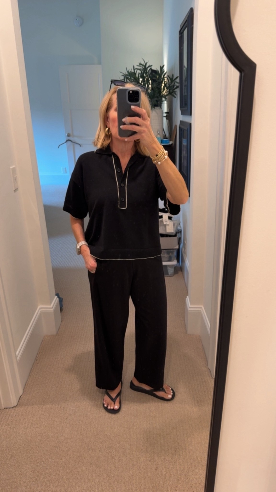 Loving this cute outfit I picked up at Nordstrom Rack! Got the ivory top too! Pants are barrel leg and so comfy! It’s like wearing pjs to work!❤️

#LTKPetite #LTKOver40 #LTKdayinmylife