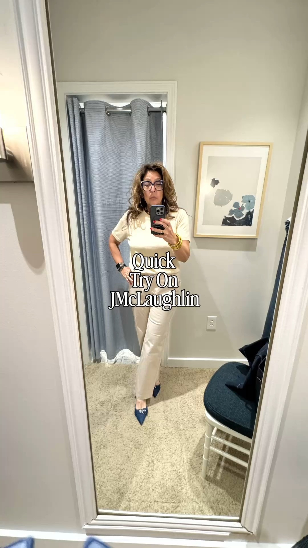 A quick try on session at one of my favorite stores. JMcLaughlin. 
They have a sale right now and I stopped in to see what was new. 
Found a fab cotton sweater, a navy belt, a great top and jeans. 

I’m Elisa, a Dallas based wardrobe stylist, consultant, founder of Turnkey Style, and author of The Style Advantage: I Say What HR Can’t. 

I work one on one with professionals as well as with leaders and corporate teams to build authentic executive presence that drives real ROI.

👉🏼 I’m also a mom of two grown boys, a wife, a post-menopausal woman in business, 5’4”, a size 12/14 on the bottom and L on top. 

🙋🏻‍♀️ I’ve been everything from a size 10–18+, which is why fit, function, and real life always come first.

#LTKSaleAlert #LTKWorkwear #LTKSeasonal