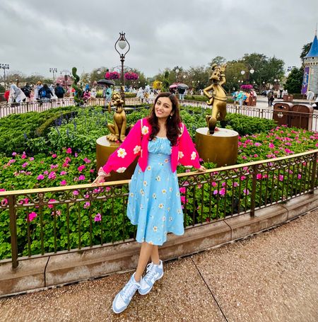 Disney outfits, midi dress, cute sweater, disney vacation, outfit inspo, blue dress, spring dress

#LTKfindsunder50 #LTKSpringSale #LTKstyletip