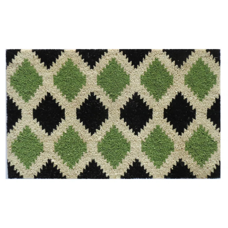 Winston Porter Barden Diamond Pattern 30 in. x 18 in. Non-Slip Outdoor Door Mat | Wayfair | Wayfair North America