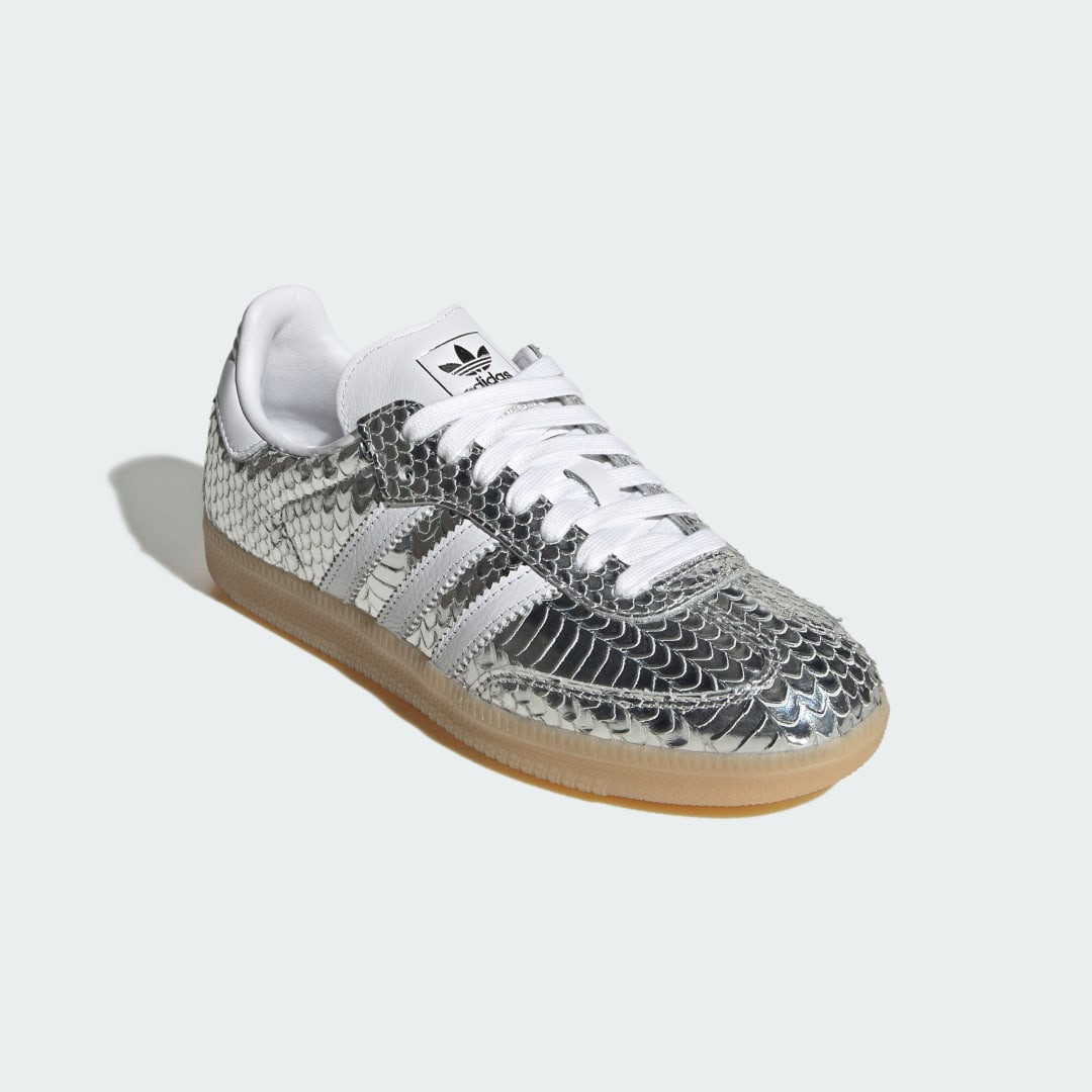SAMBA SHOES Silver Metallic 11 - Womens Originals Shoes | adidas (US)