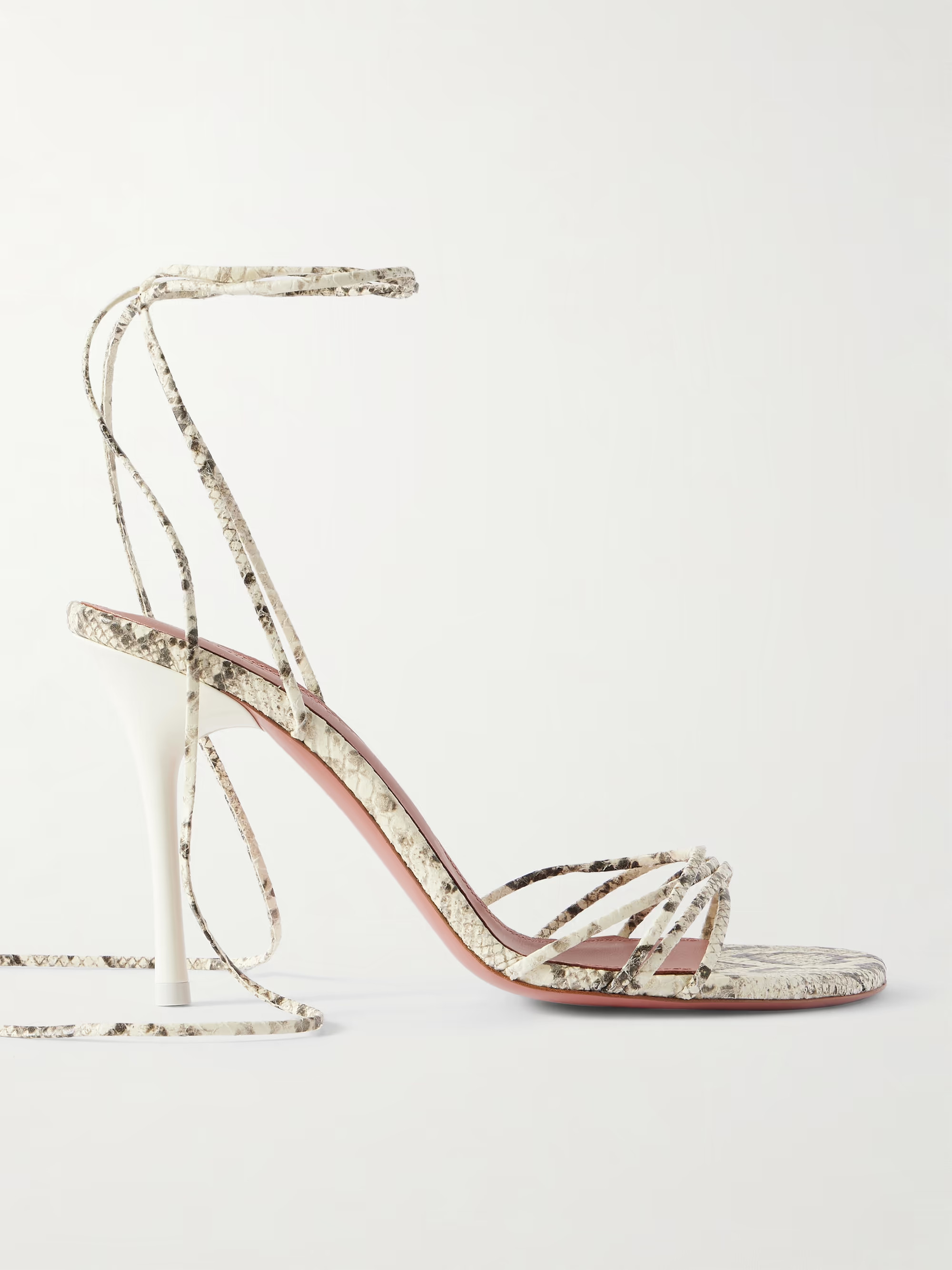 Lori lace-up snake-effect leather sandals | NET-A-PORTER (UK & EU)