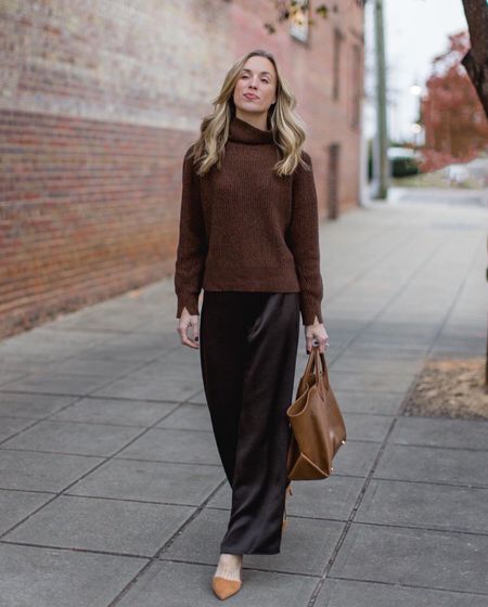 My sweater is old Rag & Bone but they have a new version this year that is gorgeous! Pants are by Vince (also old, but the pair I linked is anazing on—I just got in—and is on sale). Favorite suede pumps by Ann Taylor (TTS) and my Khaite tote (available now in a lighter camel tone).

Also linked similar brown pieces to recreate this tonal/monochrome look!



#LTKSeasonal #LTKfindsunder50 #LTKfindsunder100